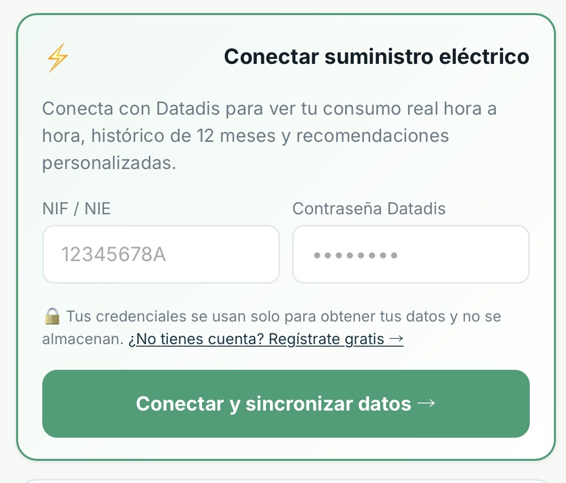 Dónde introducir tus credenciales en Kuvio